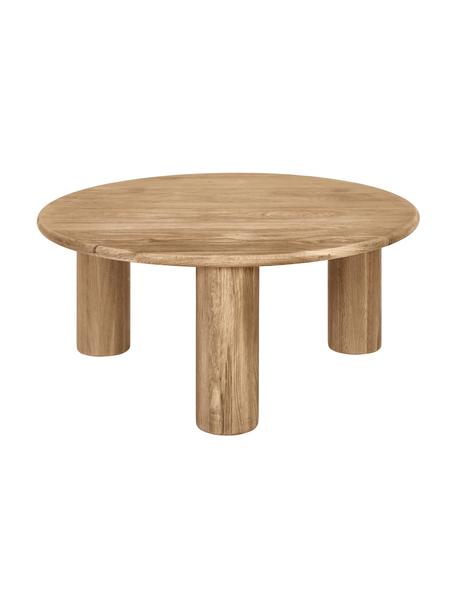 Kulatý dubový konferenční stolek Didi, Masivní olejované dubové dřevo, Dubové dřevo, Ø 80 cm