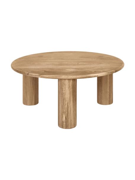 Tavolino rotondo da salotto in legno di quercia Didi, Legno massiccio di quercia oliato, Legno di quercia, Ø 80 cm