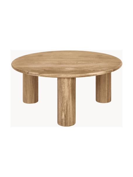 Stolik kawowy z drewna dębowego Didi, Lite drewno dębowe olejowane, Drewno dębowe, Ø 80 cm