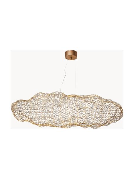 Velké závěsné LED svítidlo Hayden, Mosazná, Š 76 cm, D 40 cm