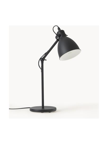 Schreibtischlampe Ethan, Lampenschirm: Metall, pulverbeschichtet, Schwarz, Ø 15 x H 43 cm