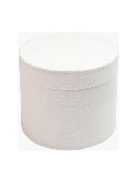 Caja para regalos Round, 6 uds., Algodón, Blanco, Ø 5 cm