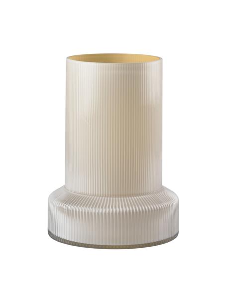 Handgemaakte glazen vaas Hvils, Glas, Wit, Ø 21 x H 29 cm