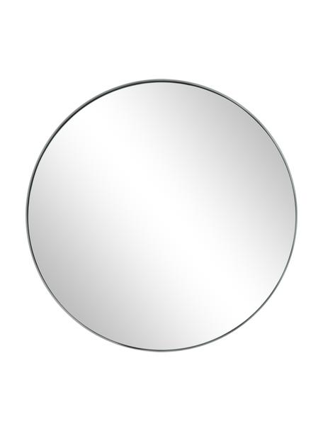 Specchio rotondo da parete con cornice nera Ivy, Cornice: metallo verniciato a polv, Retro: pannello di fibra a media, Superficie dello specchio: lastra di vetro, Nero, Ø 40 x Prof. 3 cm