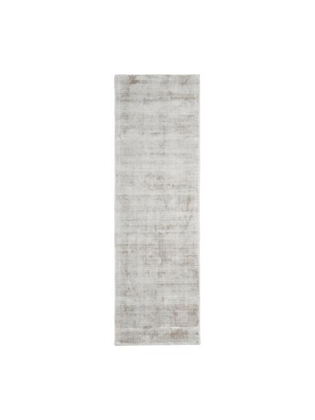 Ručne tkaný behúň z viskózy Jane, Hnedosivá, Š 80 x D 200 cm