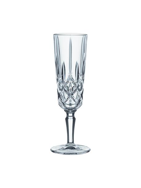 Kristall-Champagnergläser Noblesse, 4 Stück, Kristallglas, Transparent, Ø 7 x H 20 cm, 155 ml
