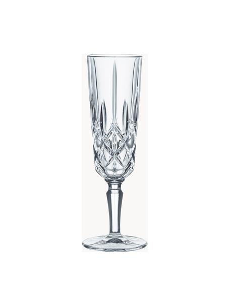Kristall-Sektgläser Noblesse, 4 Stück, Kristallglas, Transparent, Ø 7 x H 20 cm, 155 ml