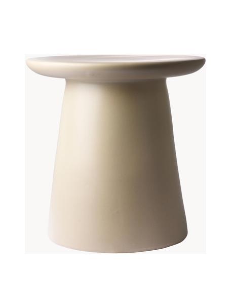 Bijzettafel Dunstan, Keramiek, Beige, Ø 40 x H 43 cm