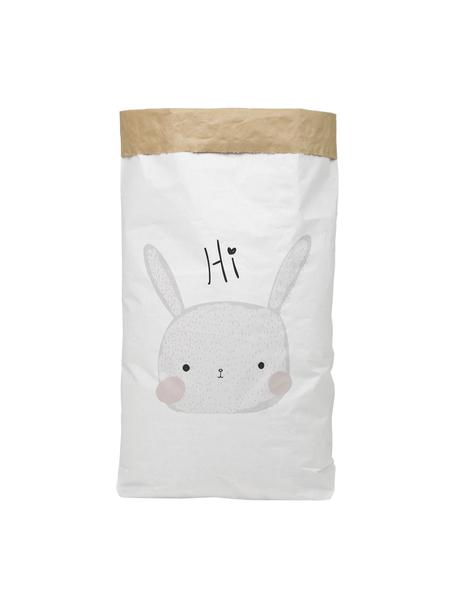 Bolsa de almacenaje Rabbit, Papel reciclado, Blanco, negro, gris, rosa, An 60 x Al 90 cm