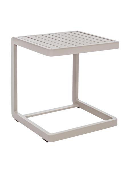 Zahradní odkládací stolek Konnor, Hliník s práškovým nástřikem, Světle šedá, Š 45 cm, V 45 cm