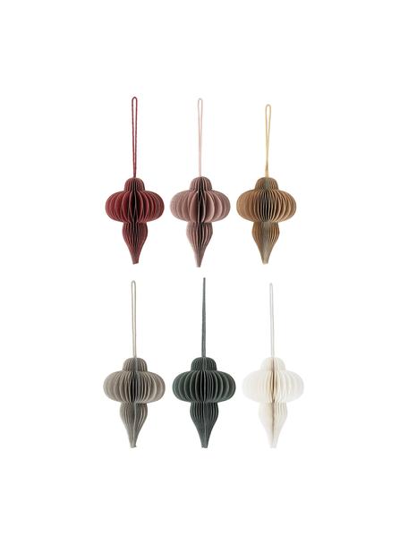 Baumanhänger-Set Milay, 6 Stück, Bunt, Ø 6 x H 10 cm