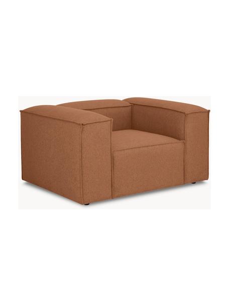 Fauteuil Lennon, Bekleding: 100% polyester Met 15.000, Frame: massief grenenhout, FSC-g, Poten: kunststof, Geweven stof nougatkleurig, B 130 x D 101 cm