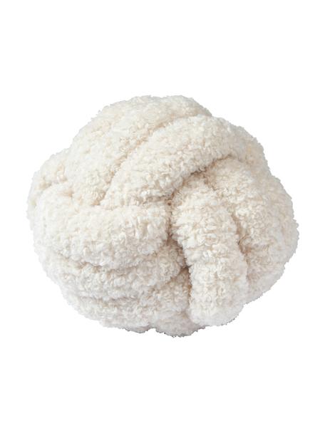 Teddy-Knoten-Kissen Dotty, Hülle: 100 % Polyester (Teddyfel, Cremeweiss, Ø 30 cm