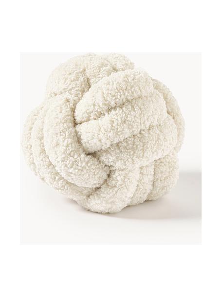 Teddy-Knoten-Kissen Dotty, Hülle: 100 % Polyester (Teddyfel, Cremeweiss, Ø 25 cm