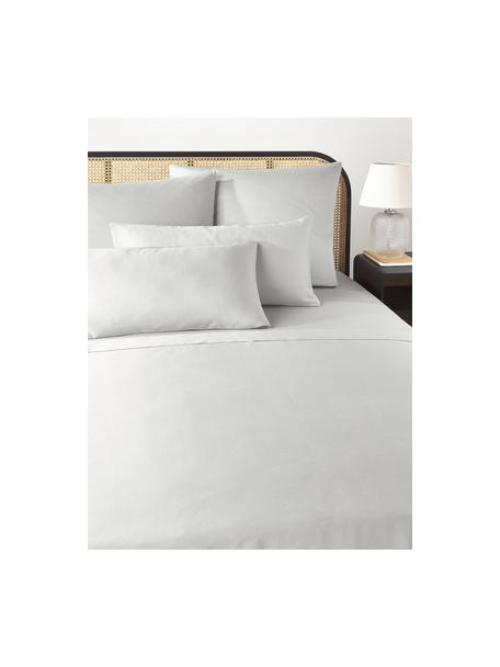 Baumwollsatin-Bettlaken Comfort, Webart: Satin Fadendichte 250 TC,, Hellgrau, B 180 x L 280 cm