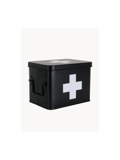 Úložná škatuľa Medicine, Potiahnutý kov, Čierna, Š 21 x V 16 cm