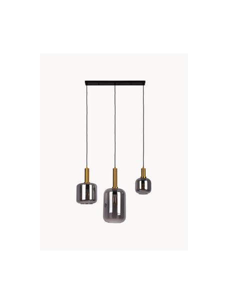 Hanglamp Smoky, Goudkleurig, donkergrijs, B 70 x H 33 cm