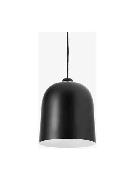 Kleine hanglamp Angle, Lampenkap: gecoat metaal, Diffuser: kunststof, Zwart, Ø 21 x H 32 cm