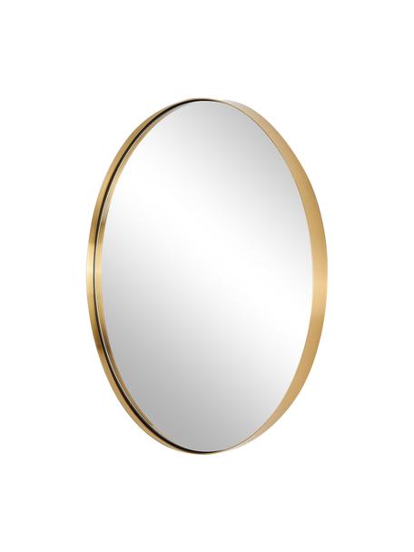 Specchio rotondo da parete Lacie, Cornice: metallo rivestito, Superficie dello specchio: lastra di vetro, Dorato, Ø 55 cm