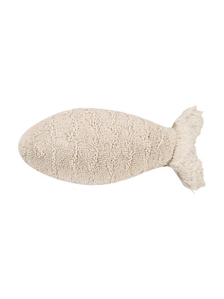 Kissen Baby Fish, mit Inlett, Bezug: 97% Baumwolle, 3% recycel, Beige, 30 x 60 cm