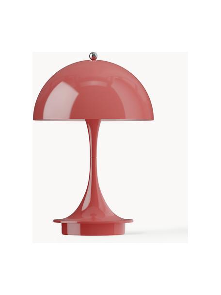 Prenosná stmievateľná stolová LED lampa Panthella, V 24 cm, Plast, Plast koralovočervená, Ø 16 x V 24 cm