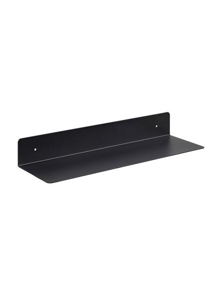 Étagère murale en métal Neptun, Métal, revêtement par poudre, Noir, larg. 50 x haut. 7 cm