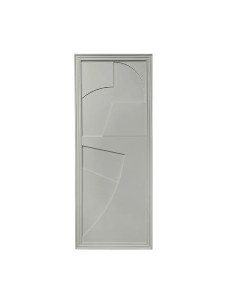 Sculpture murale artisanale Verto, Gris, larg. 45 x haut. 115 cm