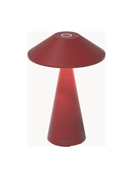 Lampada piccola da esterno portatile e LED con luce regolabile Move, Lampada: alluminio rivestito, Rosso vino, Ø 15 x Alt. 31 cm