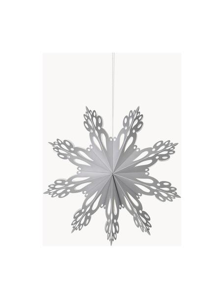 Adorno para colgar copo de nieve Snowflake, Papel, Plateado, Ø 46 cm
