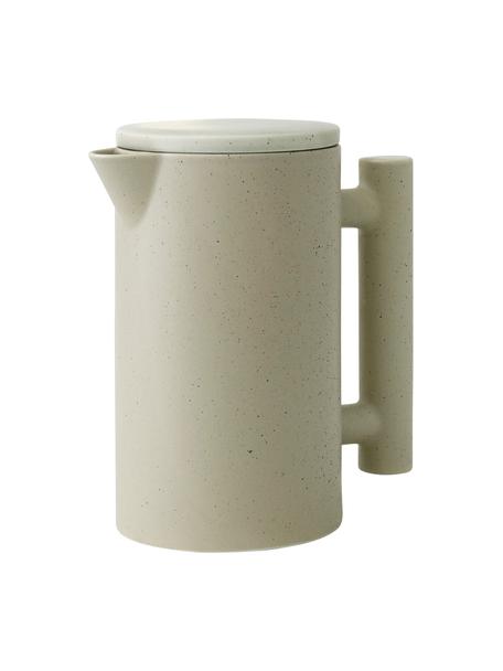 Czajnik z ceramiki Yana, 1 l, Ceramika, Beżowy, nakrapiany, Ø 11 x W 19 cm, 1 l