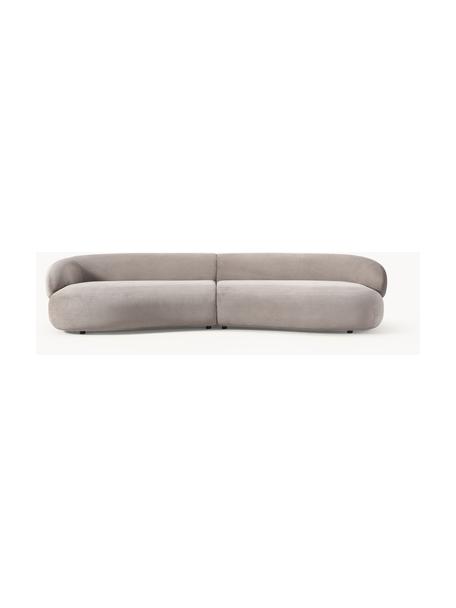 Nierensofa Alba (4-Sitzer), Bezug: 97 % Polyester, 3 % Nylon, Gestell: Massives Fichtenholz, FSC, Webstoff Taupe, B 326 x T 112 cm