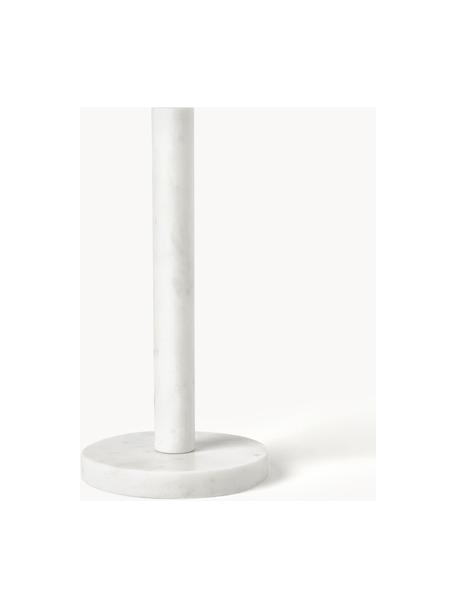 Stojak na ręcznik papierowy z marmuru Agata, Marmur, Biały, marmurowy, Ø 15 x W 30 cm
