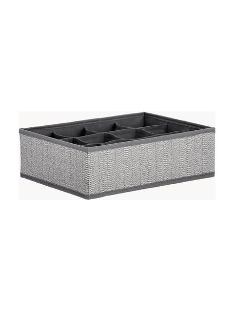 Caja Tidy, 32 cm, Fibra sintética, Tonos grises, An 32 x F 24 cm