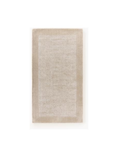 Laagpolig vloerkleed Kari, 100% polyester, GRS-gecertificeerd, Beige, B 80 x L 150 cm (maat XS)