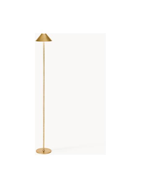 Lampada da terra piccola portatile a LED Hygge, luce regolabile, Metallo rivestito, Dorato, Alt. 134 cm