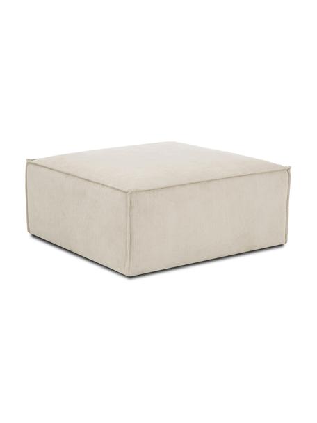 Poggiapiedi da divano in velluto a coste Lennon, Rivestimento: velluto a coste (92% poli, Struttura: legno di pino massiccio, , Piedini: plastica, Velluto a coste beige, Larg. 88 x Alt. 43 cm
