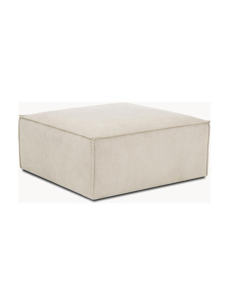 Sofa-Hocker Lennon aus Cord, Bezug: Cord (92 % Polyester, 8 %, Gestell: Massives Kiefernholz FSC-, Cord Hellbeige, B 88 x T 88 cm