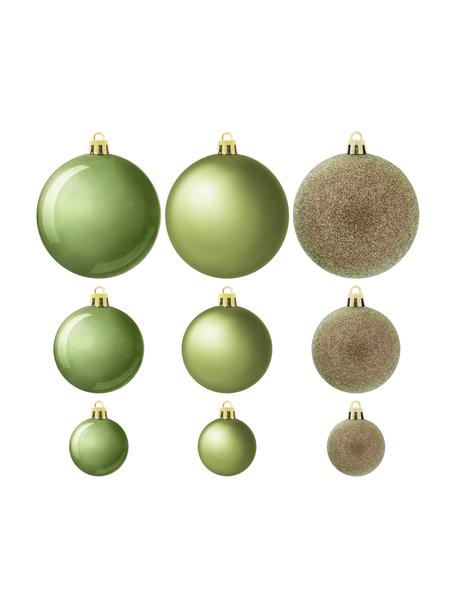 Set palline di Natale infrangibili Natalie 46 pz, Plastica, Verde scuro, Set in varie misure