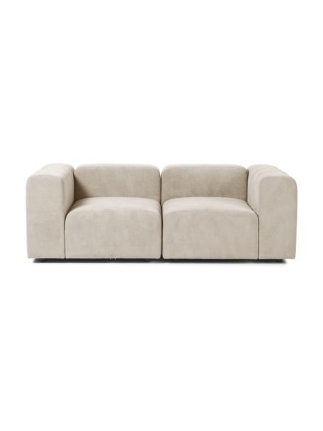 Modulares Sofa Lena (3-Sitzer), Bezug: Webstoff (88% Polyester, , Gestell: Kiefernholz, Schichtholz,, Webstoff Beige, B 209 x T 106 cm