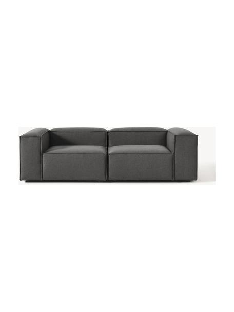 Modulares Sofa Lennon (3-Sitzer), Bezug: 100 % Polyester Der strap, Gestell: Massives Kiefernholz, Spe, Webstoff Anthrazit, B 238 x T 119 cm