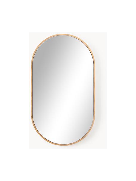 Oválné nástěnné zrcadlo s dubovým rámem Avery, Dubové dřevo, Š 40 cm, V 70 cm