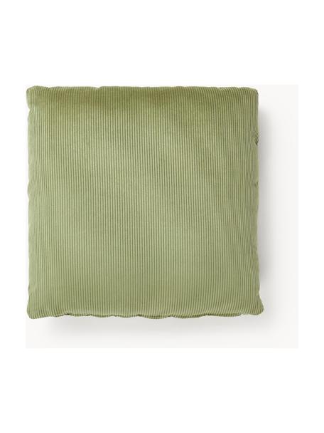 Cojín sofá de pana Melva, Funda: pana (100% poliéster), Pana verde oliva, An 50 x L 50 cm