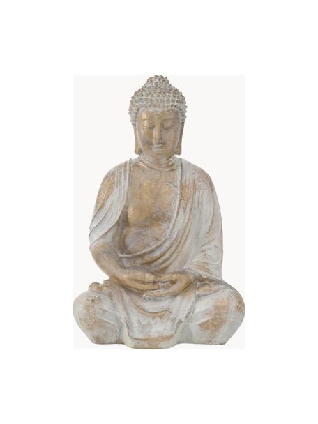 Decoratief object Flyn, Kunststof, Wit, goudkleurig, B 20 cm x H 31 cm