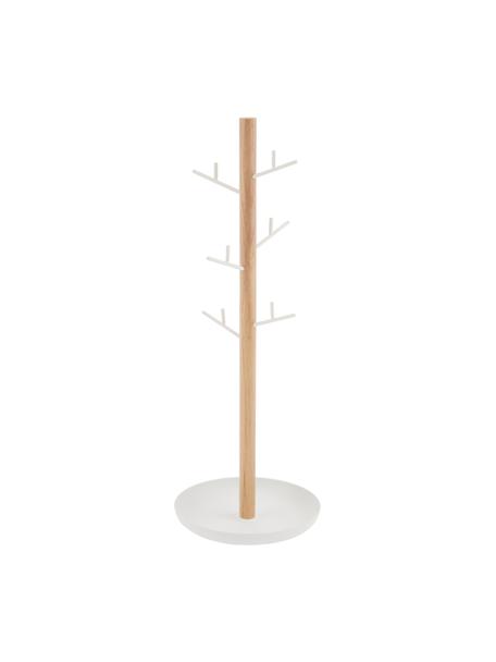 Schmuckhalter Tosca, Stange: Holz, Weiß, Braun, 13 x 36 cm