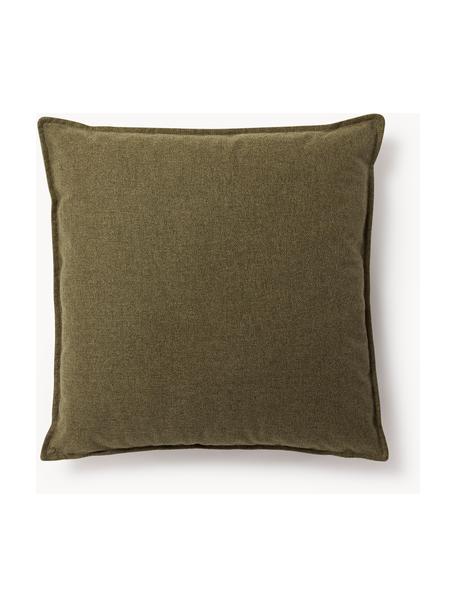 Bankkussen Lennon, Bekleding: 100% polyester, Geweven stof olijfgroen, B 60 x L 60 cm