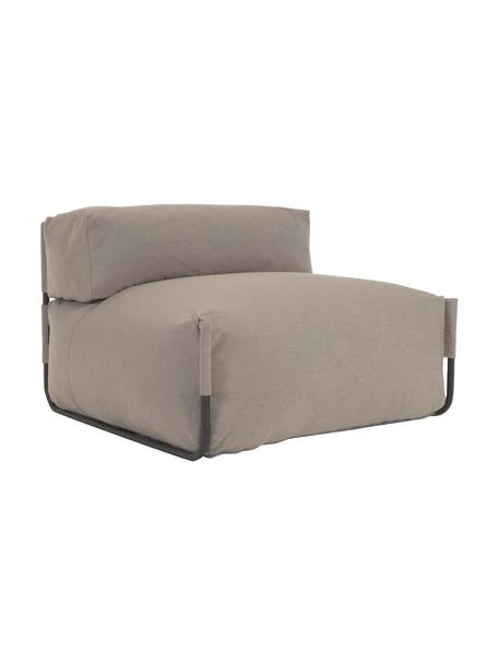 Poltroncina da giardino Square, Rivestimento: poliestere, polipropilene, Struttura: alluminio laccato, Beige, Larg. 101 x Prof. 101 cm