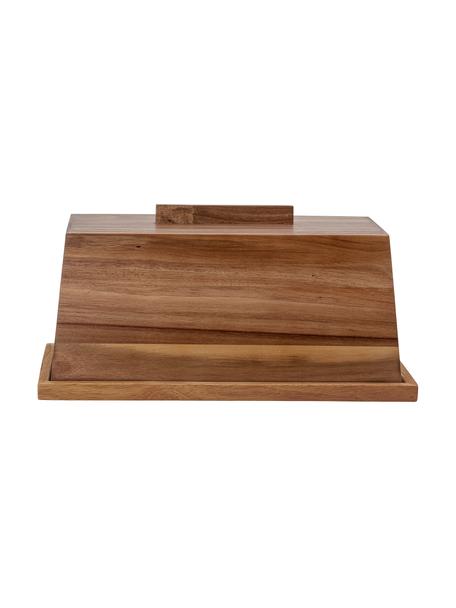 Panera de madera de acacia Basil, Acacia, latón, Acacia, latón, An 34 x Al 15 cm