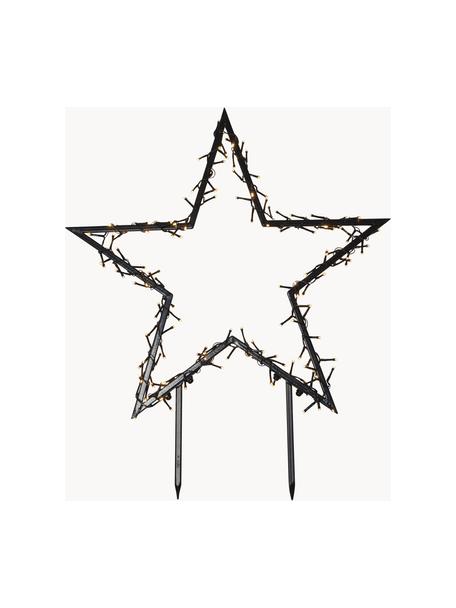 LED-Leuchtstern Spiky, Kunststoff, Schwarz, B 60 x H 73 cm