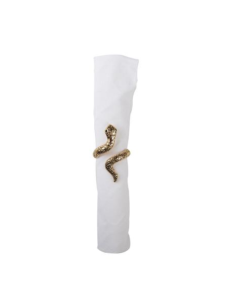 Rond de serviette de table Serpent, 4 pièces, Métal, Couleur dorée, Ø 4 x haut. 6 cm