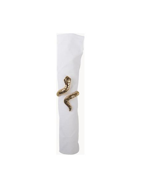 Servilleteros serpiente Serpent, 4 uds., Metal, Dorado, Ø 4 x Al 6 cm